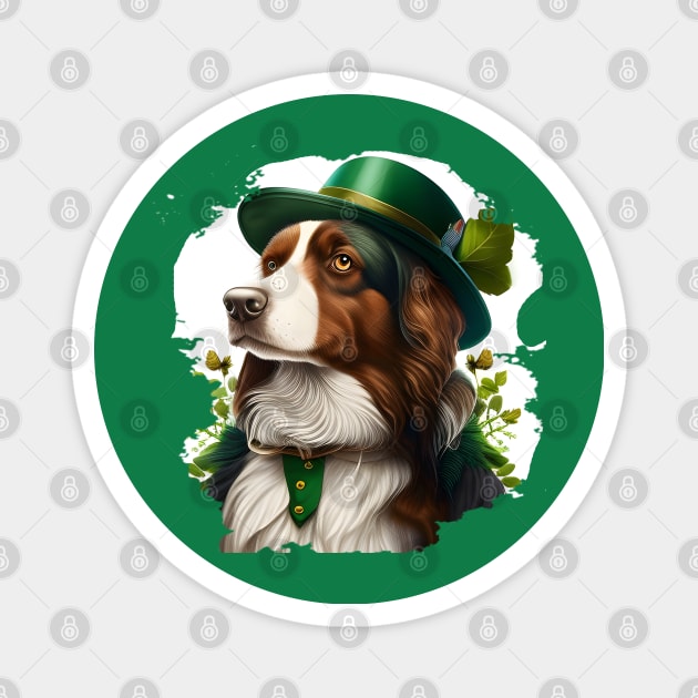 Dog Waiting For St. Patrick's Day Magnet by Freeman Thompson Weiner